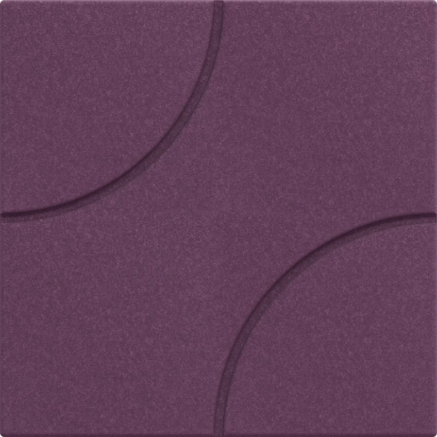 Image of an individual purple Celano acoustic tile. Acoustic tiles from Acoustek's Cavassini collection - manufactured and available to buy from Acoustek Australia & UK.