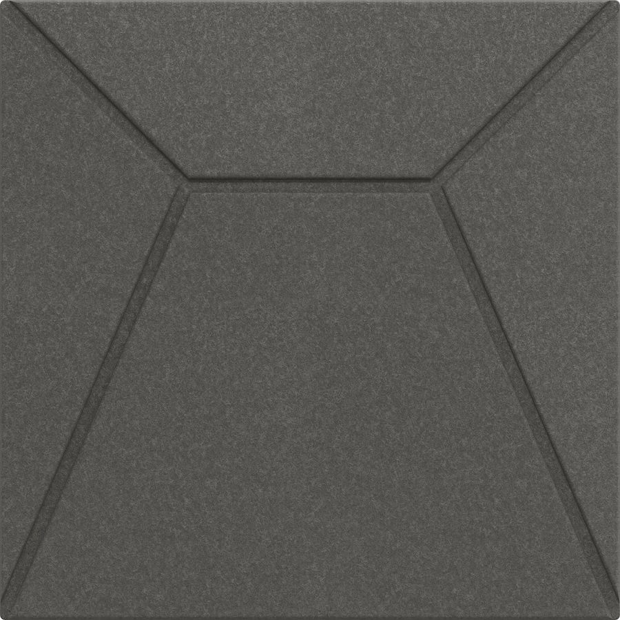 Individual dark grey Milano acoustic tile. Part of Acoustek's Cavassini collection of acoustic tiles. Manufactured & sold by Acoustek Australia & UK.